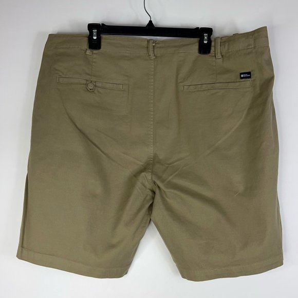 Reyn Spooner Mens Chinos Shorts Khaki Tan Herringbone Flat Front Pockets 40 New - Picture 2 of 12